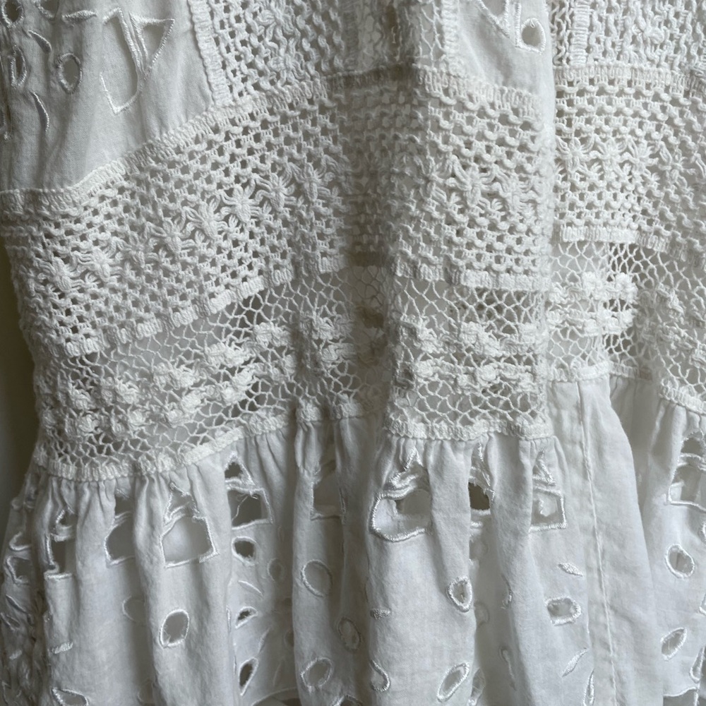 Michael Kors Eyelet Strappy Cotton Midi Dress - Picture 10 of 14